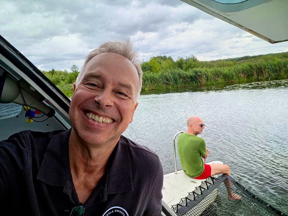 An Bord während der Fahrt über die Spree